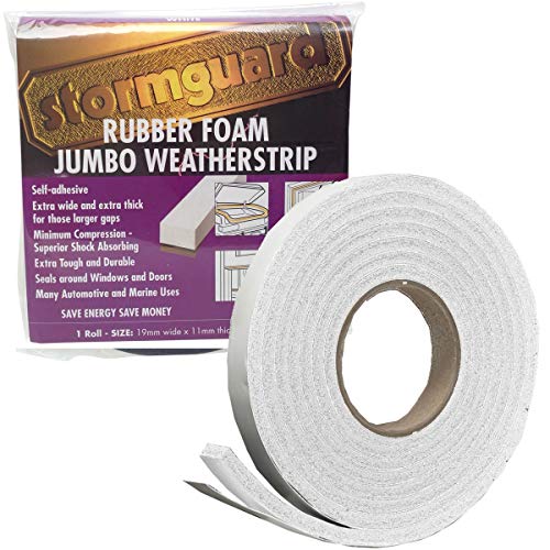 Stormguard - Nastro Sigillante In Gommaschiuma Per Fessure Molto Grandi, Bianco, 19X11X3050 Mm