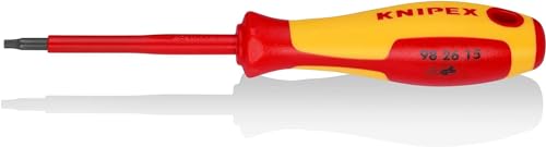 Knipex Giravite Per Elettricisti Per Viti Torx Brunita, Impugnatura Isolante, In Materiale Bicomponente, Collaudato Vde 185 Mm 98 26 15