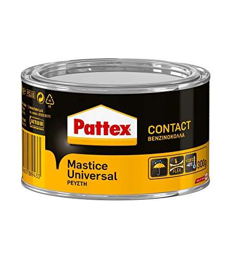 Pattex Mastice Universale, Adesivo A Contatto Universale, Forte Presa Iniziale, Per Incollaggio Di Gomma, Cuoio, Moquettes, Feltro, Sughero Rapido, No