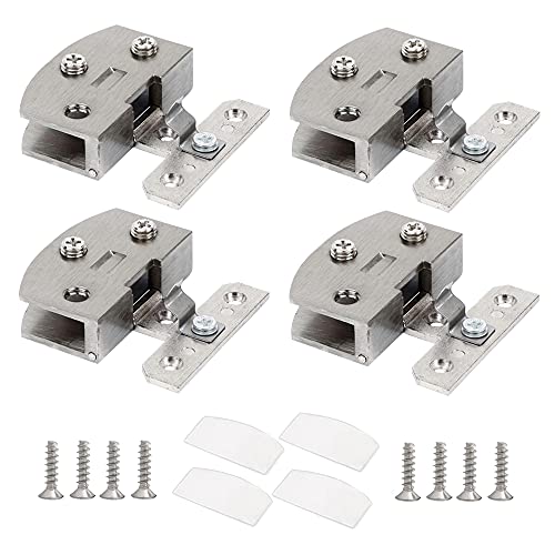 Lowats Cerniere Per Ante In Vetro 4 Pezzi Kit Cerniere Cerniere Per Ante Kit Cerniere Per Porta Di Vetro In Lega Di Zinco Cerniere Inox Argento Per 5-