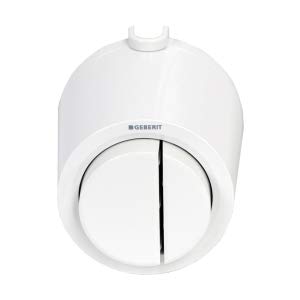 Geberit - Pulsante A Distanza Geberit Serie 01, Pneumatico, Doppio Scarico, Per Serbatoio Da Incasso Sigma 8 Cm, Pulsante Visto: Bianco Alpino (116.04