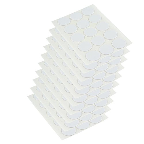 Emuca - Tappo Coprivite Adesivo, Ø20Mm, Bianco, Confezione Di 150 Pezzi