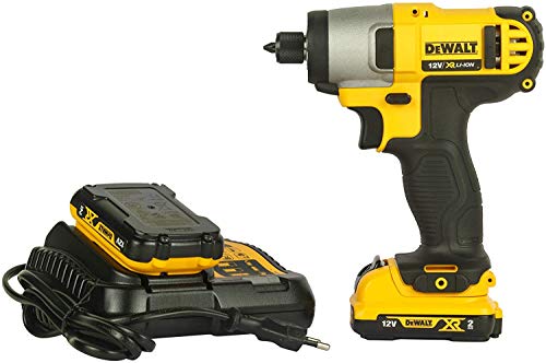 Dewalt Dcf815D2-Qw Trapano Avvitatore A Impulsi Attacco 1/4", 2.0 Ah, Con Doppia Batteria In Valigetta, 10.8 V