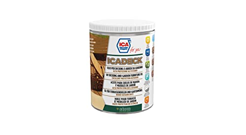 Ica For You Icadeck - Olio All'Acqua Per Decking E Arredi Da Giardino, Neutro, 0.75 L - Dck00-0075
