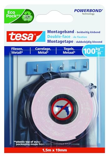 Tesa Mounting Tape For Tiles & Metal 100Kg/M