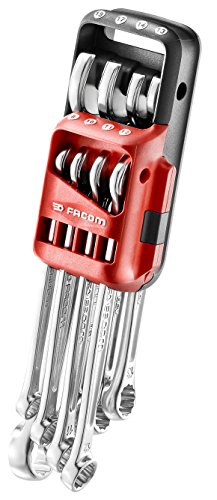 Facom 440.Jp8 Gioco Di 8 Chiavi Miste Con Un Custodia Portatile (8 – 10 – 11 – 12 – 13 – 14 – 17 – 19 Mm) Forcella Orientata A 15 ° E Sottile – Invent