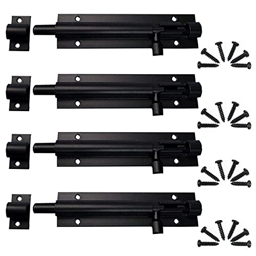 Catenaccio Porta Con Viti Per Porta In Legno 4 Pezzi Bullone Serratura Porta Con Viti, Inox Bullone Serratura Porta Serratura Per Porte, Per Porte In