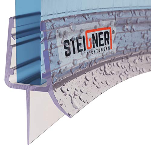 Steigner Guarnizione Doccia, 40Cm, Per Spessore Vetro 3,5/4/ 5 Mm, Guarnizione Semicircolare In Pvc, Uk13