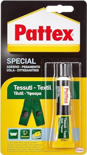 Pattex Special Tessuti Adesivo, Colla Per Tessuti Lavabile E Stirabile Ad Asciugatura Rapida, Colla Tessuti Ideale Per Cotone, Jeans, Lino, Feltro E S