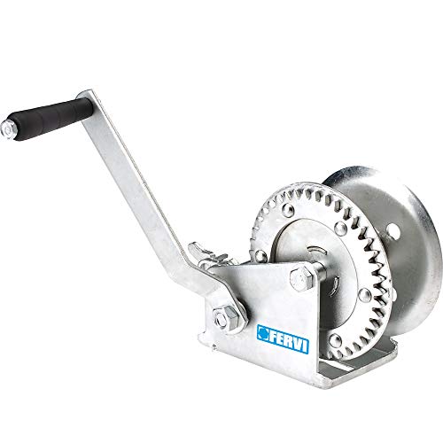 Fervi 0070 Argano Manuale, 500 Kg, Oro-Argento