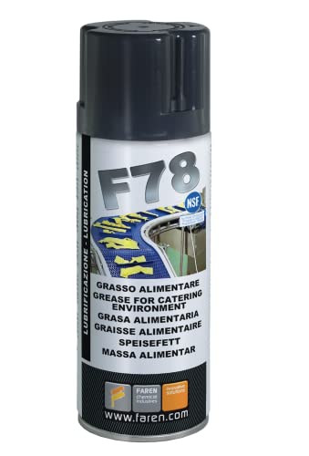 Faren F78, Grasso Lubrificante Spray Alimentare, Atossico E Antiossidante, Conforme Fda, Protezione Anticorrosiva Per Macchinari Alimentari, Resistent