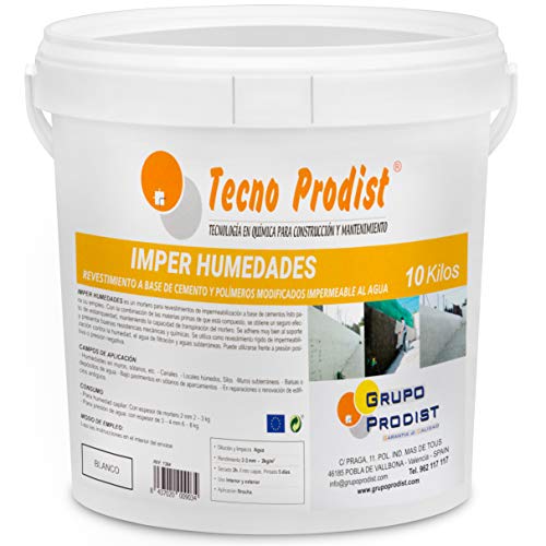 Imper Umidità Di Tecno Prodist - (10 Kg) - Malta Per Muratura, Impermeabilizzante - Trattamento Umidità Muri/Cantine Ecc. Malta Impermeabilizzante Fac
