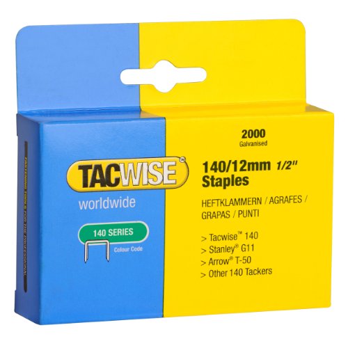 Tacwise 0348 Punti Galvanizzati Professionali, Tipo 140/12Mm, Confezione Da 2000