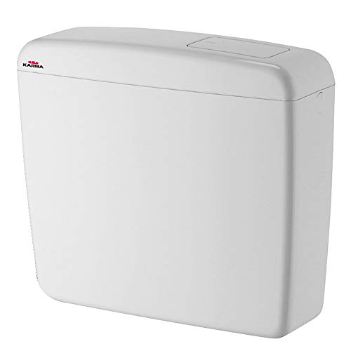 Cassetta Wc Esterna Con Tasto Economizzatore Per Lo Scarico Dell'Acqua, Lt. 9, Bianco, Cm 44X33