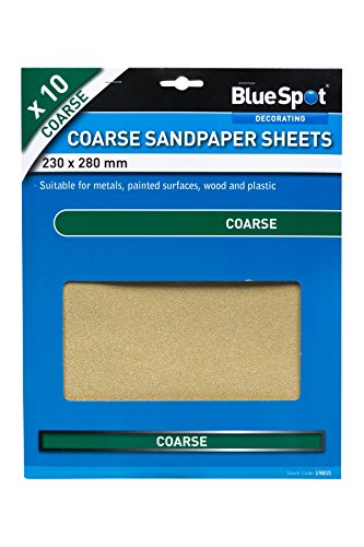 Blue Spot Tools 19855 - Carta Vetrata Grossa, 230 X 280 Mm, Colore: Nero