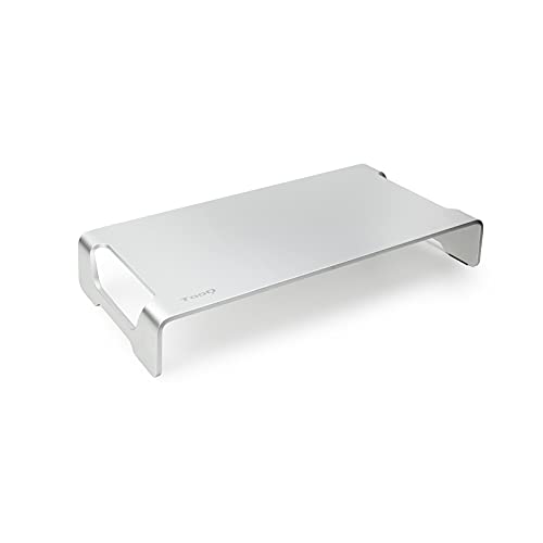 Tooq Tqmr0004 - Supporto Sollevatore Per Monitor/Computer Portatili In Alluminio, Argento