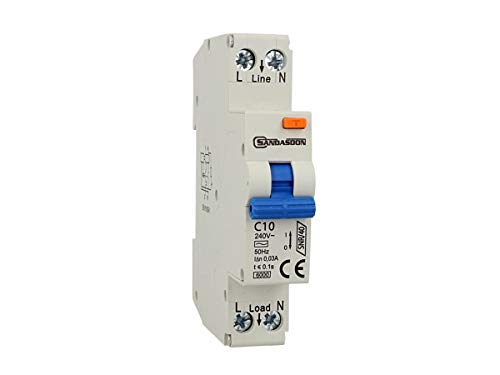 Sandasdon Sd-Snr/40-C10 Interruttore Differenziale Salvavita 1P+N 40A C10 1M 1 Modulo Din