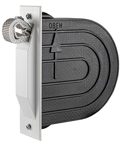 Schellenberg 50602 Set Avvolgitore Da Semincasso Mini Con Placca Tapparelle Avvolgibili, Con Cinghia Tapparella Di Lunghezza Di 5 M, Con Scatola A Mur