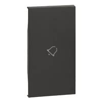Tasto Illuminabile Con Simbolo Campana Bticino Kg01M2D Living Now 2 Moduli Dark