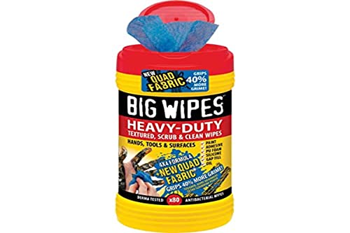Big Wipes Heavy-Duty Proplus - Salviettine Per Pulizia A Doppio Lato, A Resistenza Industriale, Antibatteriche E Resistenti, Blu, Confezione Da 80 Pe