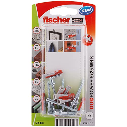 Fischer 535008 Blister Duopower, 5 X 25, Multicolore