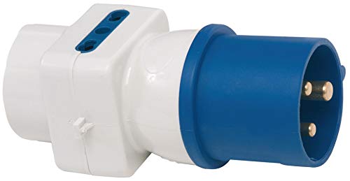 Brennenstuhl, Adattatore Elettriche Cee 3 Poli 16A/230 V, Spina Cee, 2X It 10/16A, 1X De 16A, Ip44