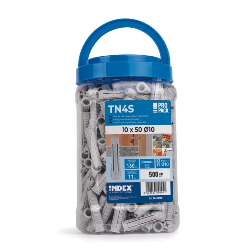 Taco De Nylon De 4 Segmentos Para Todo Tipo De Materiales Bote De Plástico - Medida: 10 X 50 Ø10 - Unid: 300