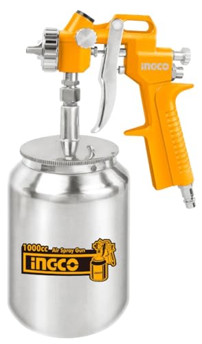 Ingco Pistola A Spruzzo Aerografo Per Verniciare Con Serbatoio Inferiore Asg3101