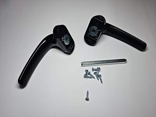 Maniglia Per Infissi In Alluminio Nera (Coppia)