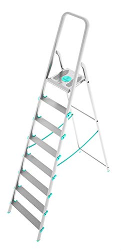 Scala Alluminio Colombo 8 Gradini Portata 150 Kg Art. S107A08W Silver