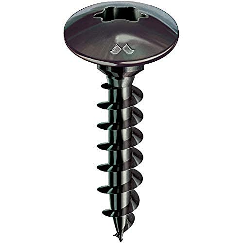 Mustad: 200 Viti Panelvit Fc, Testa Fungo Con Collare, 6X30 Mm, Neroplus, Lubrificate Lubex