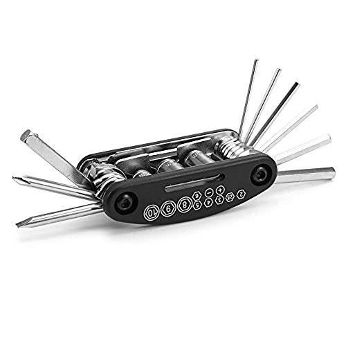 Mmobiel 16 In 1 Multi Functional Bike Bicycle Mechanic Repair Set Tool Kit Cycling Bikes Compatibile Con Road Bikes Mountain Bikes Mtb Etc. Black