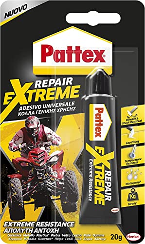 Pattex Repair Extreme Super Colla, Colla Trasparente Multimateriale Per Interni Ed Esterni, Colla Impermeabile E Resistente Ad Alte Temperature, 1 X 2