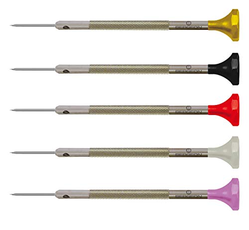 Bergeon 30081-P05 - Set Di 5 Cacciaviti In Acciaio Inox