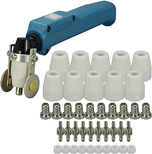 Riverweld Pt-31 Lg-40 20072 Torcia Per Taglierina Plasma Body & Roller Guida Spacer Wheel E Plasma Elettrodo Elettrodo Elettrodo Gas Coppa Di Coppa 42