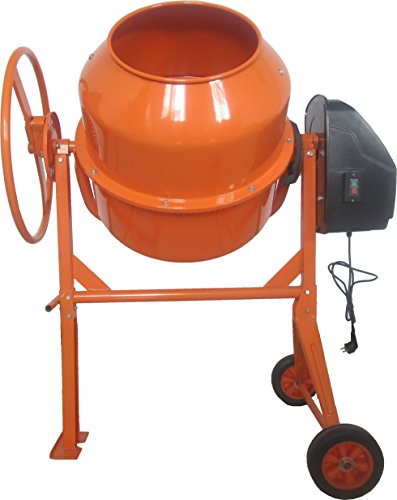 Excel Cdf07867 Betoniera, 180 Lt, 800 W, Arancione