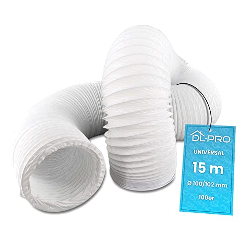 Dl-Pro - Tubo Di Scarico, Lunghezza 1,5 M, Diametro 100/102 Mm, Per Condizionatori D'Aria, Asciugatrici, Cappe Aspiranti