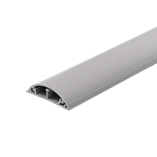 Electraline 60776 Passacavi | Canalina Passacavi | Tubo Passacavi | Canalina Copricavi | Canalina Passacavi Pavimento | 50 X 12 Mm - 1 M Lunghezza, Co