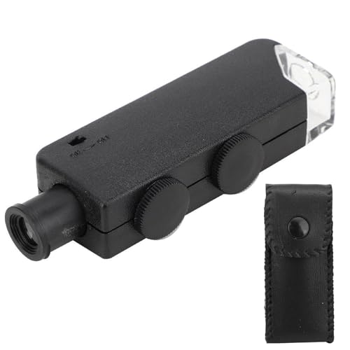 60-100X Llluminato Microscopio, Microscopio Tascabile 60-100X Microscopio Tascabile Portatile Regolabile Led Mini Lente D'Ingrandimento Lente D'Ingran