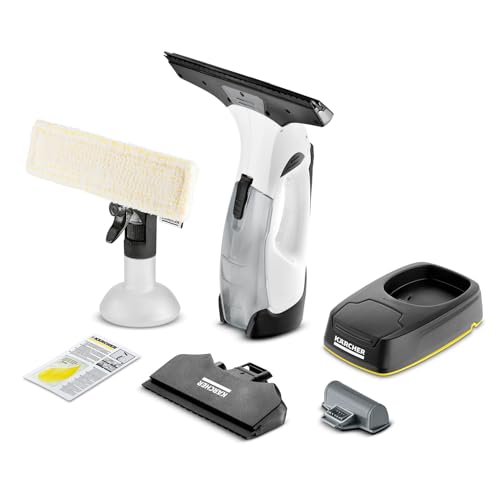 Lavavetri Aspiragocce Kärcher Wv 5 Plus N Battery, Con Batteria Aggiuntiva, Per La Pulizia Di Vetri, Specchi, Piastrelle, Doccia, Piani A Induzione, 2