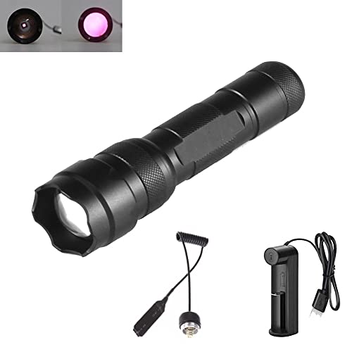 Torcia Infrarossi Da Caccia, Weslite Torcia Ir 940Nm Per Visione Notturna Zoomabile Illuminatore Ir Con Pressostato 1 Modalità Per Caccia (Deve Essere