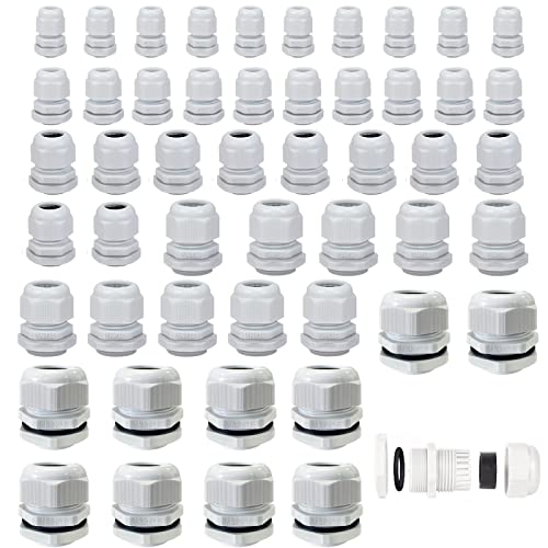 50 Pezzi Connettori Pressacavi, Regolabile Pressacavi Elettrici Con Guarnizioni, Giunti Pressacavi Elettrici Impermeabili, Applica A Per Casa, Giardin