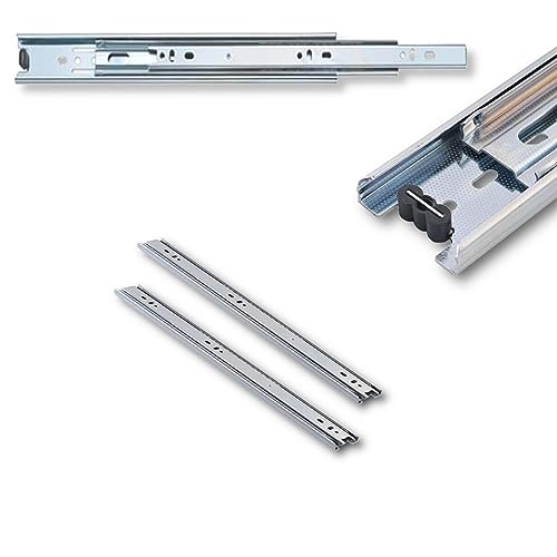 Euro Tische 1 Coppia (2 Pz.) Di Guide Per Cassetti Ad Estrazione Totale Con E Senza Softclose, Guida Per Cassetti Ad Estrazione Totale, Guide A Sfere