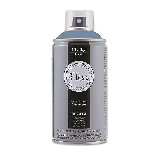 Fleur Designer'S Paint | Spray All'Acqua Con Finitura Estremamente Opaca, Fleur Chalky Spray F63, Colore Copenaghen Blue, Formato 300 Ml