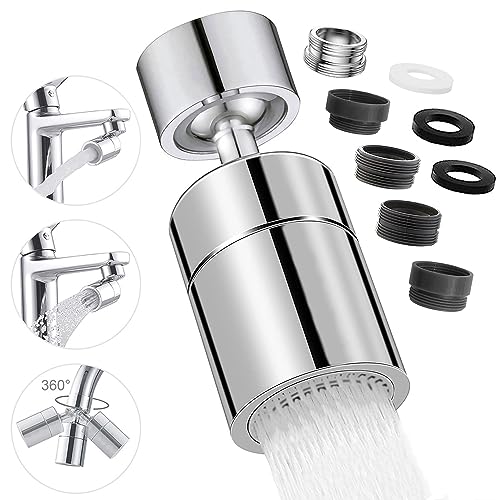Aeratore Rubinetto Cucina, 360° Girevole Universali Rubinetto Con 2 Modalità Aeratore Filtro Anti-Spruzzo, 4 Strati Di Filtraggio Rete A Risparmio Idr
