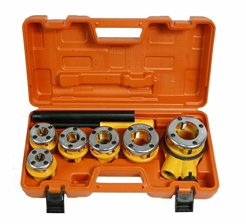 Filiera Per Tubi Idraulici Filiera Manuale Idraulica Da 7 Pezzi 1/4" 3/8" 1/2" 3/4" 1" 1-1/4" Filiera Manuale A Cricco Kit Filettatura Per Tubi Idraul