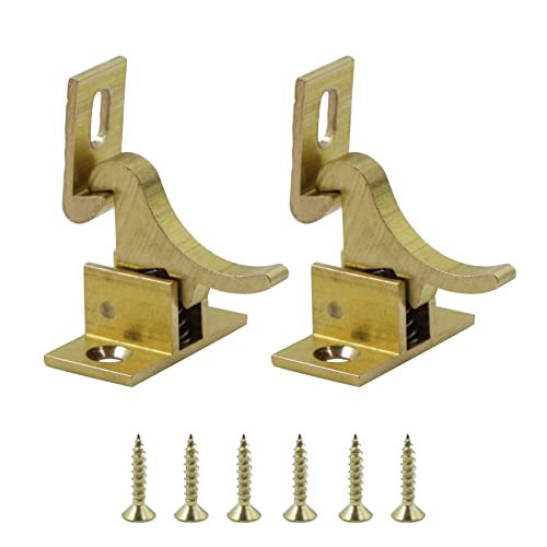 Chiavistello Porta Scorrevole Serratura – 2 Pcs Per Porte Di Sicurezza, In Legno Finestre E Da Giardino, 90 Gradi Finestra, Ad Angolo Retto Con Fibbia
