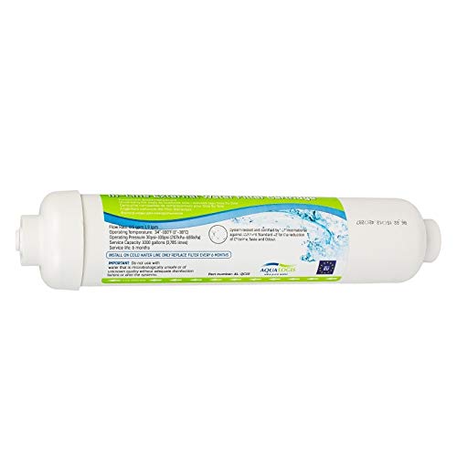 Aqualogis - Filtro Universale Per Acqua In Linea Con Connettori A Tubo Push Fit 1/4