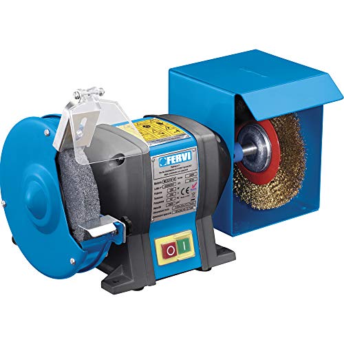 Mola Smerigliatrice Da Banco Professionale Ø150Mm Mola+Spazzola 350 W Fervi 0510