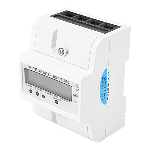 Broco Digital Contatore Energia Elettrica Trifase Lcd 3 X 20 (80A),Trifase A Quattro Fili A Guida Din Kwh Contatore Elettronico Di Energia
